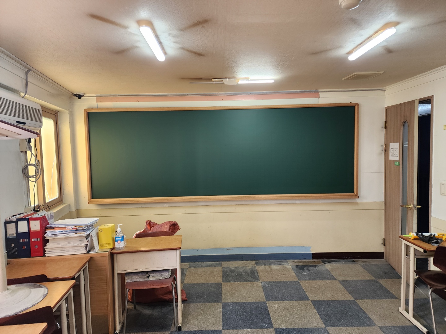 BB-5 분필사용청스틸녹색칠판