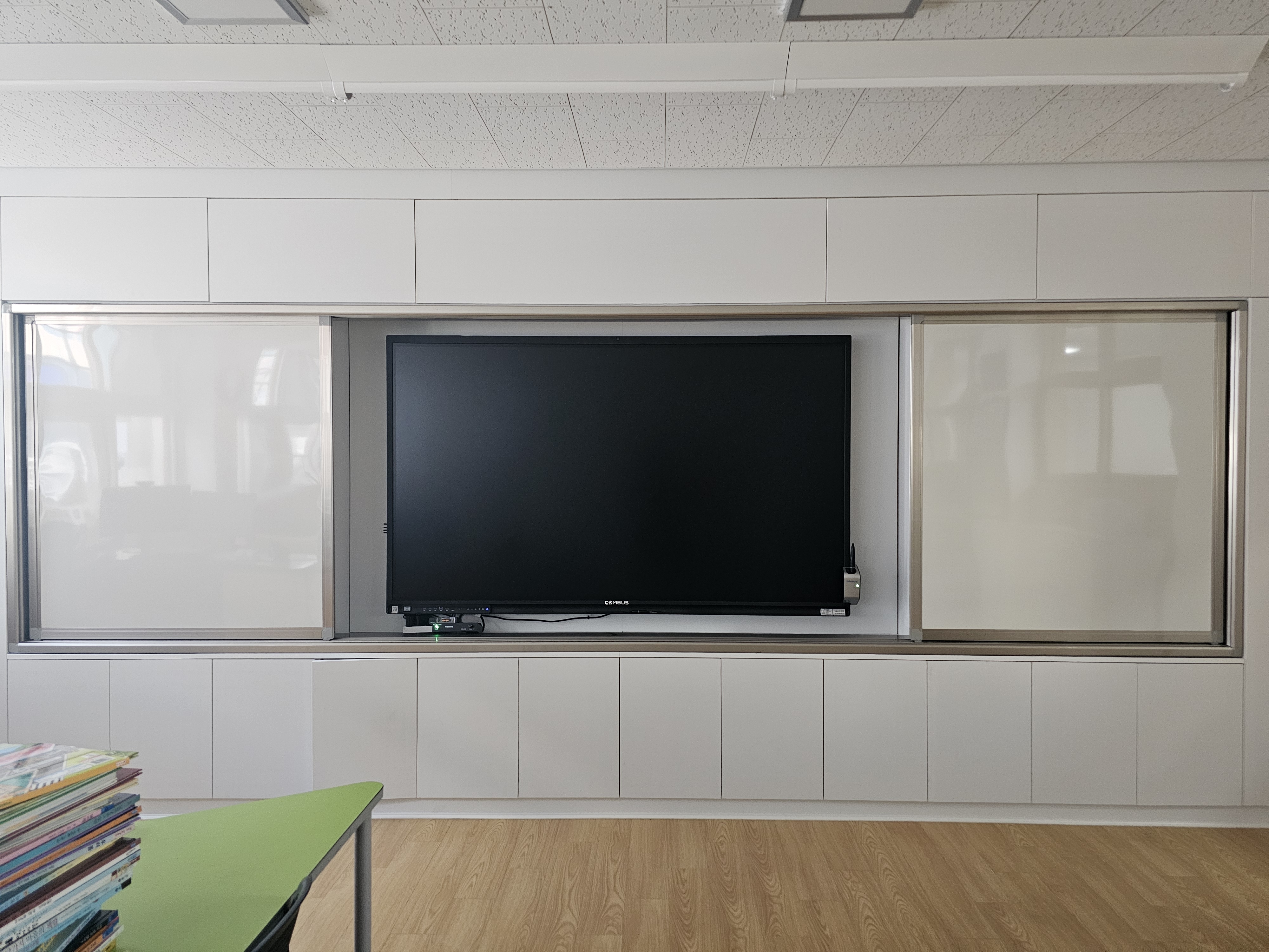 BW-32 전자TV 보조화이트법랑칠판 세트