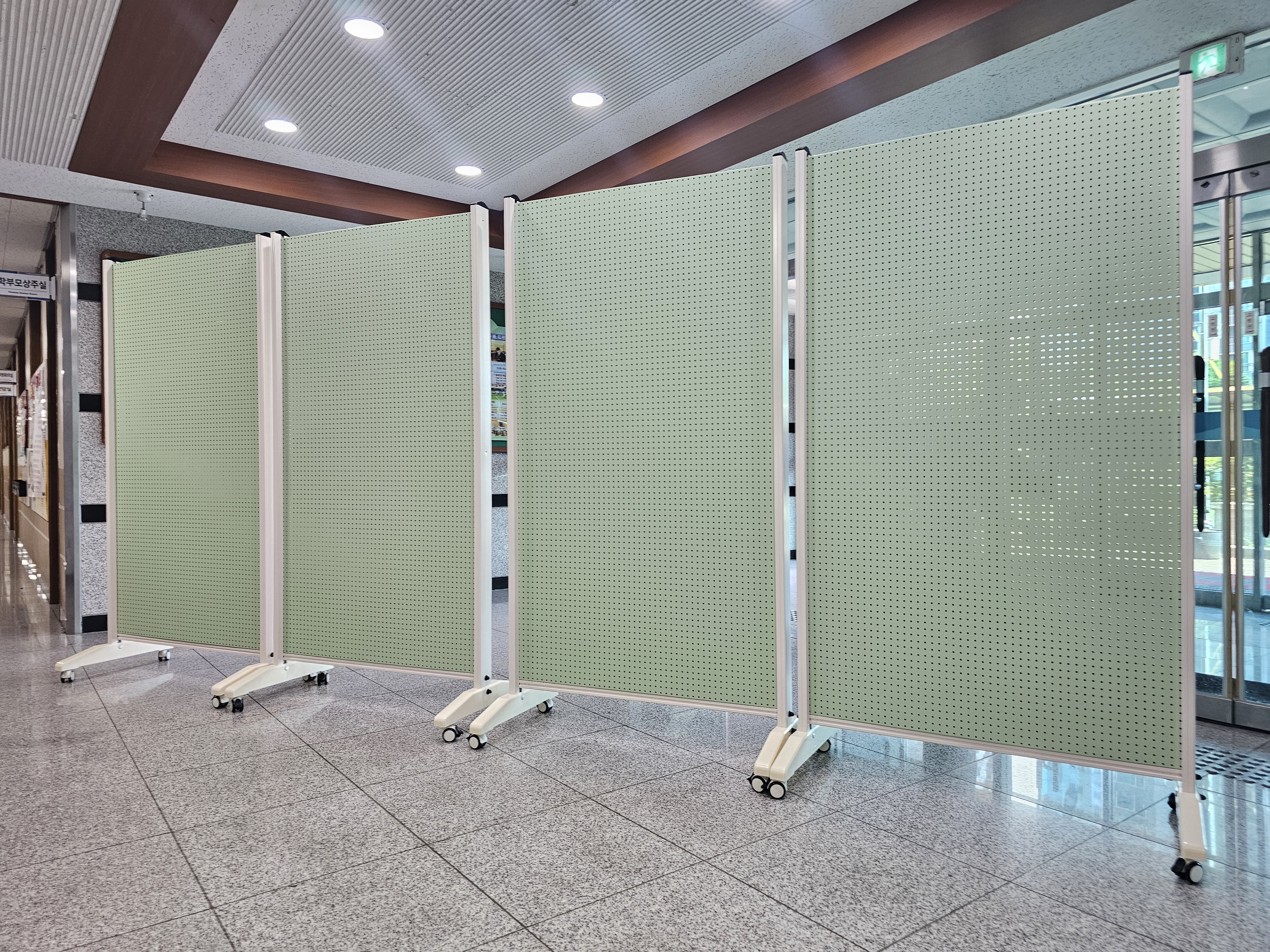 GB-229 이동식 양면 타공게시판 색상:민트그린